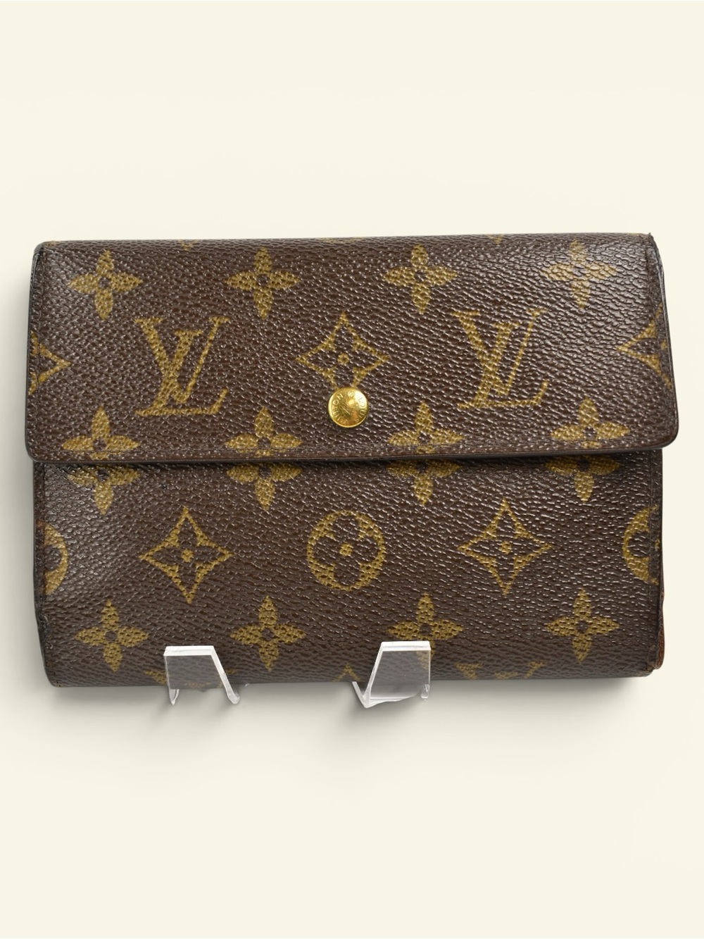 Louis Vuitton Monogram Snap Compact Wallet - Brown/Gold